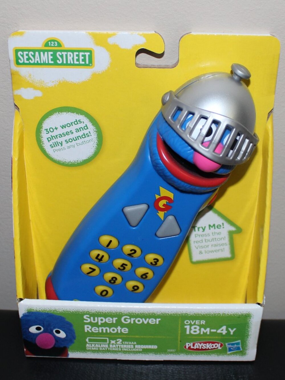 unused❤️2012 Super Grover Remote Sesame Street Talking Phone Hasbro Playskool